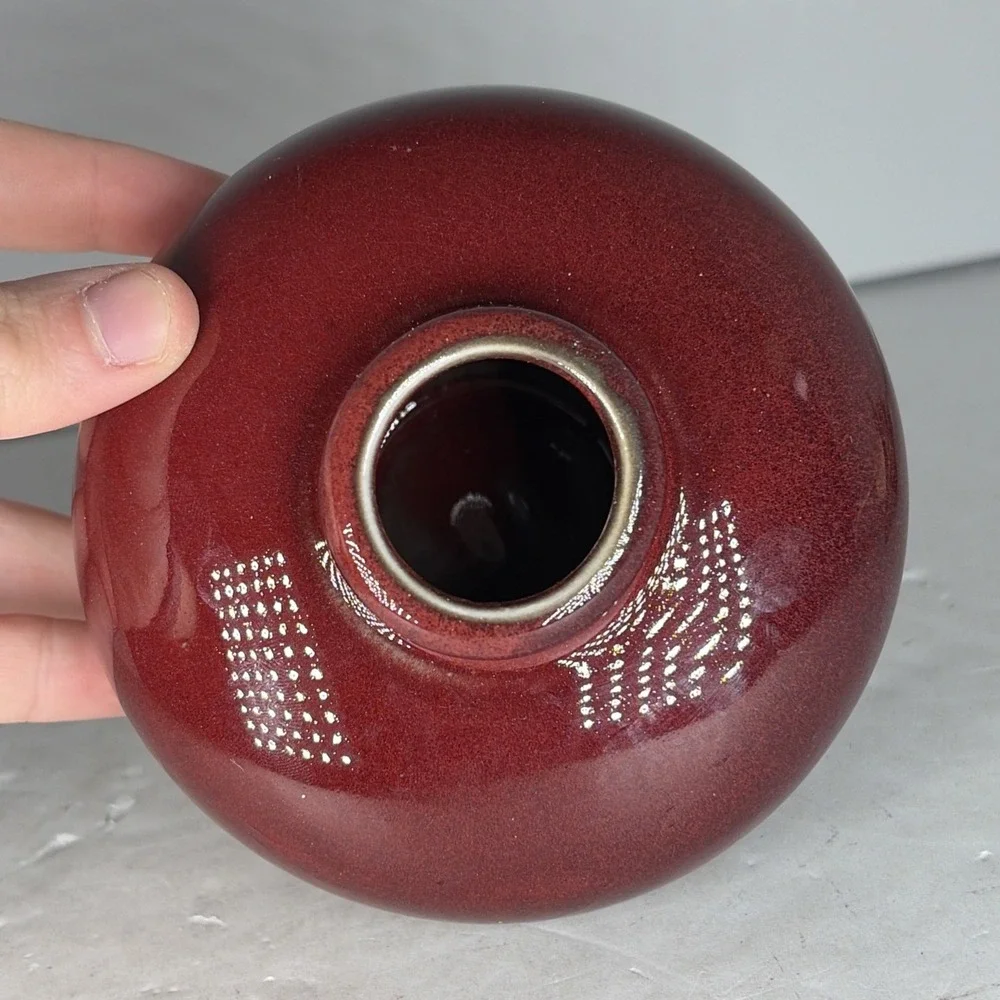 Rare Vintage 2004 RJR Christmas Floating Wick Oil Lamp Santa‎ Red